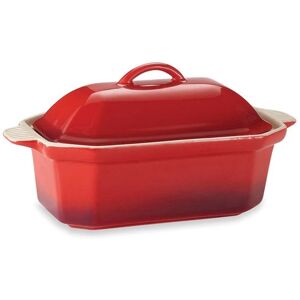 Terrine en ceramique emaillee 20,5 cm rouge Mathon