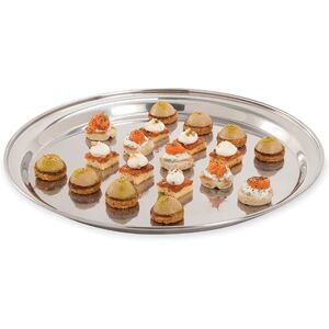 Plat de service rond en inox 36 cm Mathon []