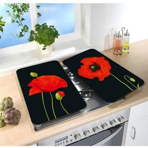 2 couvre-plaques protection motif coquelicots Wenko by Maximex [Multicolore]