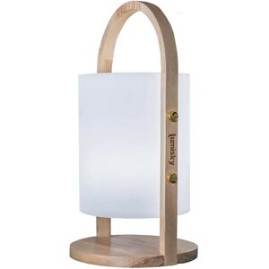 Lanterne sans fil LED woody H37CM Lumisky Gris metallise