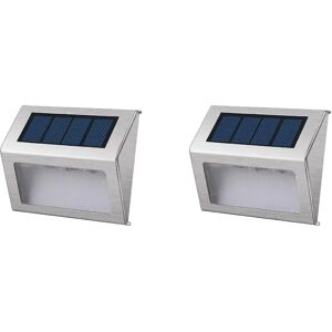 Lot de 2 projecteurs solaires 2x wally w8 H10cm Lumi jardin [Beige]