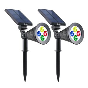 Lot de 2 spots solaires projecteur 2x spiky c34 100LM Lumi jardin