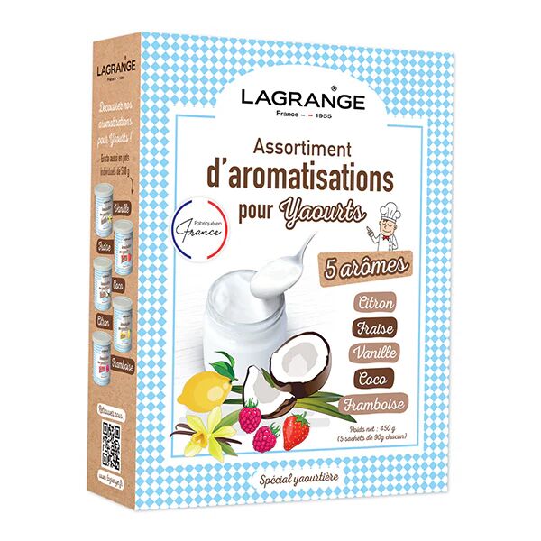 Assortiment de 5 arômes pour yaourt 425 g Lagrange []