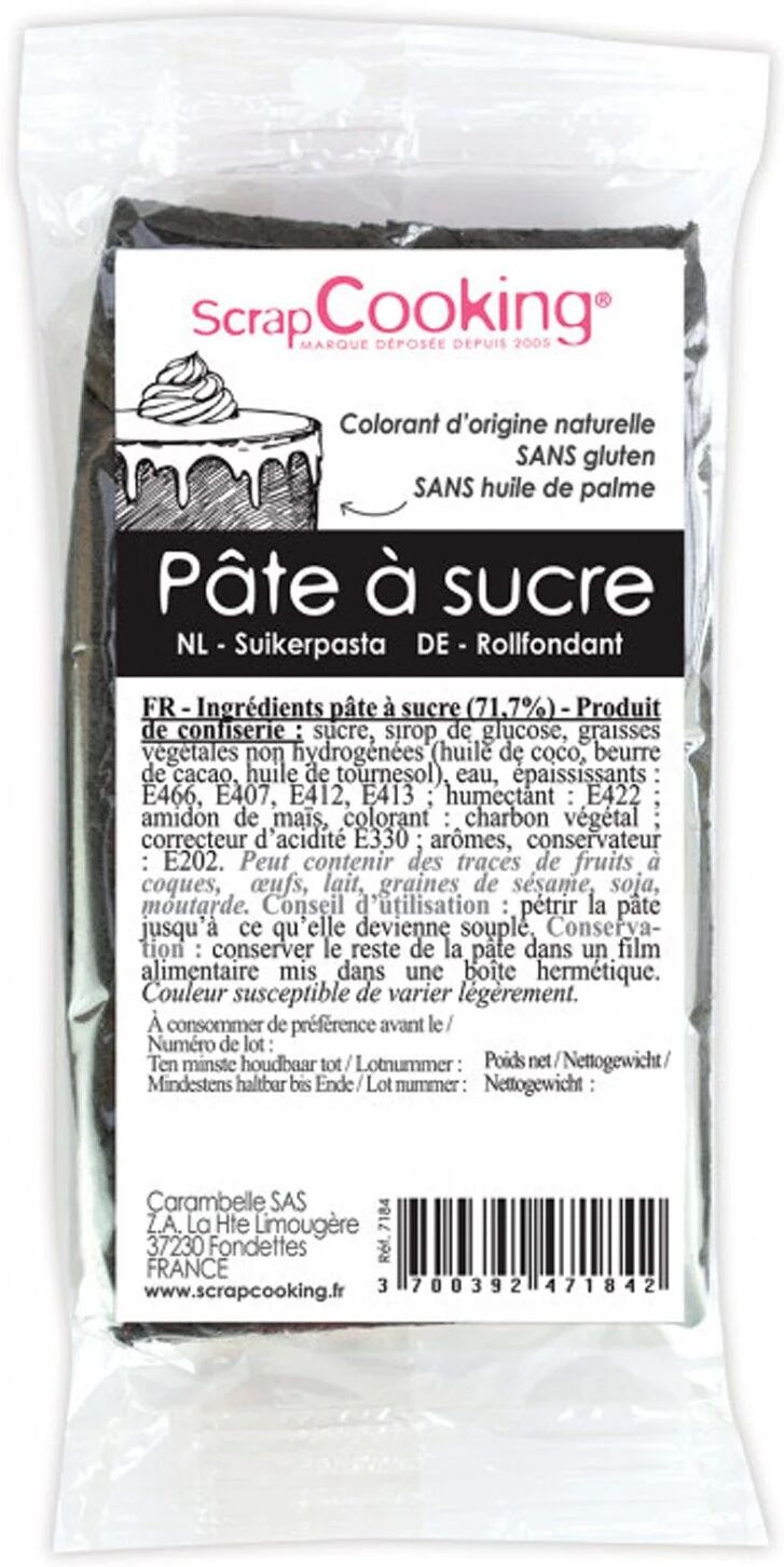 Pâte à sucre noire 300 g Scrapcooking