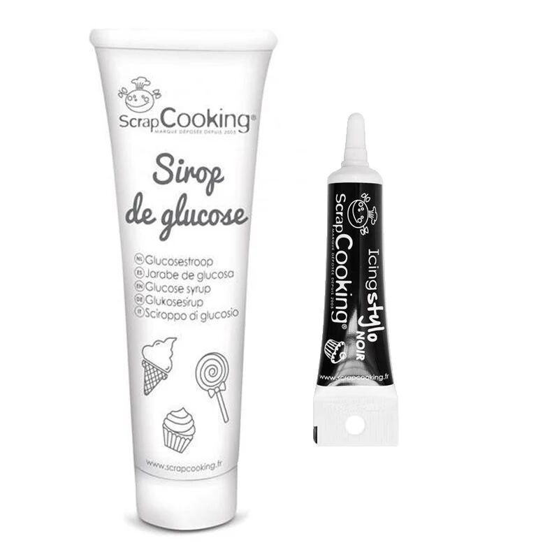 Sirop de glucose 200 g + Stylo de glaçage noir Scrapcooking