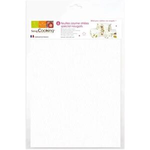 48 feuilles azyme blanches A4 pour nougat Scrapcooking