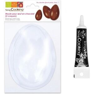 Moule pour Oeuf en chocolat + Stylo de glacage noir Scrapcooking