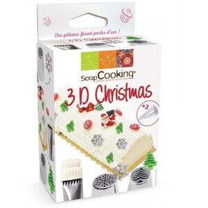 Kit de douilles a patisserie 3D - Edition Noel Scrapcooking [Noir]