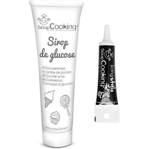 Sirop de glucose 200 g + Stylo de glacage noir Scrapcooking