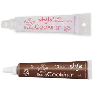 Colle alimentaire en tube + Stylo chocolat Scrapcooking