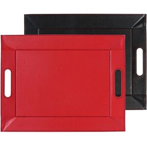 Plateau bicolore reversible noir et rouge 45 cm FreeForm []