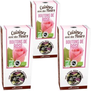 Fleurs comestibles bio boutons de rose 90 g Aromandise