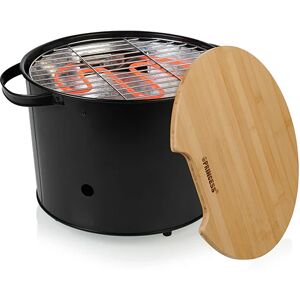 Barbecue hybride charbon de bois et electrique 1400 W Princess [Gris metallise]