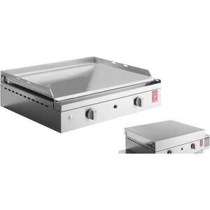 Plancha Chef 55 lisse + couv charnieres Pla.net [Gris]