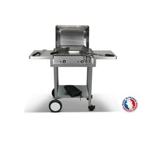 Pack plancha electrique Classic 600 Inox - Chariot Monceau Planchaelec [Blanc]