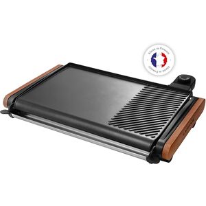 Plancha grill bois fonce 2000 W 229011 Lagrange [Bleu]