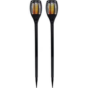 2 mini torches effet flamme mini maity sun H70CM Lumi jardin [Noir]