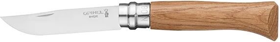 Couteau pliant N°08 Inox 8,5 cm manche en Chêne Opinel [Gris métallisé]