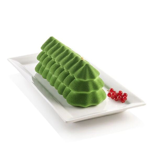 Moule 3D bûche sapin en silicone Silikomart []