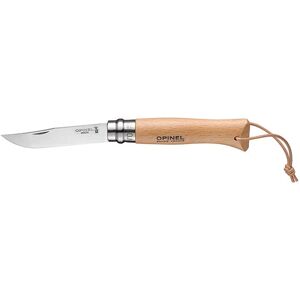 Couteau pliant N°8 lame inox 8,5 cm avec laniere Baroudeur Opinel [Bois]