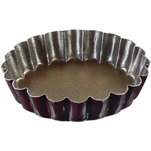 Tartelette ronde cannelee fond fixe 12 cm Gobel [Marron]