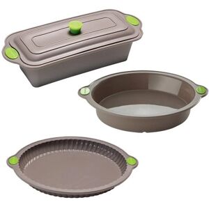 Lot de 3 moules Rigiflex : moule a tarte cannele, moule terrine et moule a manque Mathon []