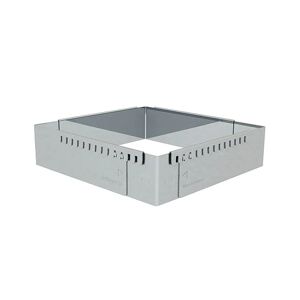 Cadre a entremets rectangulaire adaptable inox 21,5 cm De Buyer [Orange]