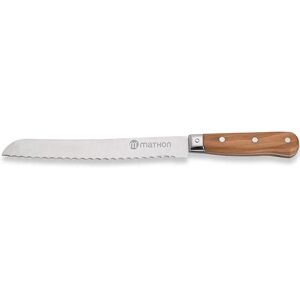 Couteau a pain bois d'olivier lame inox 20 cm Mathon