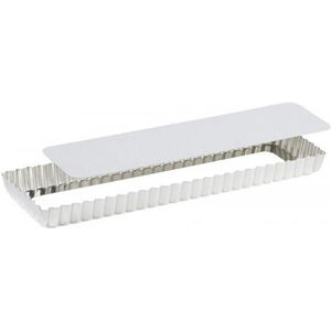 Moule rectangle en fer blanc avec fond amovible - Canneles Ecodis [Vert]