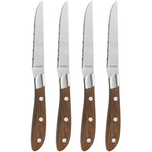 Achille - Coffret 4 couteaux steak bois de frene Amefa [Gris metallise]