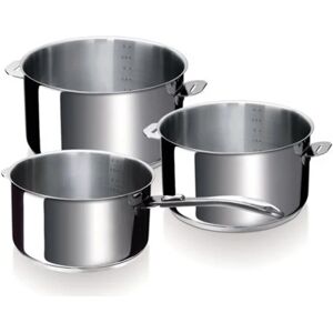 Serie de 3 casseroles inox poignee amovible Beka Evolution Beka []