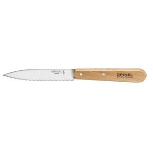 Couteau N°113 lame crantee inox 10 cm naturel Opinel [Bois]