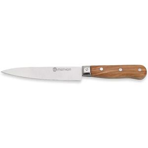 Couteau Chef bois d'olivier lame inox 15 cm Mathon [Gris metallise]