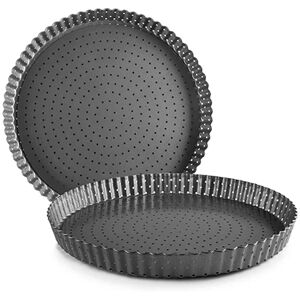 Moule a tarte dentele perfore antiadherent avec fond amovible 28 cm Ibili [Gris]