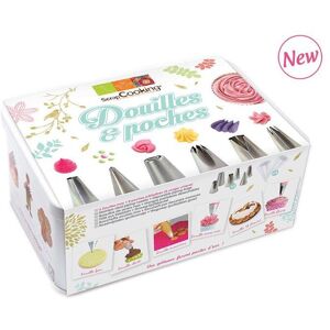 Coffret a patisserie - 6 douilles inox et poches jetables Scrapcooking