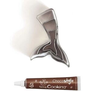 Stylo chocolat + 3 mini emporte-pieces inox Sirenes Youdoit