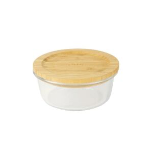 Boîte ronde verre bambou 620 ml Pebbly [Jaune]
