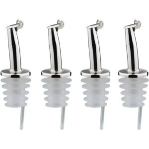 4 bouchons verseurs a clapet en inox et silicone Chevalier diffusion