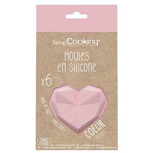 6 moules en silicone - Diamant Coeur Scrapcooking