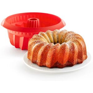 Moule a gateau silicone kouglof 22 cm 2400 ml Lekue [Rouge]