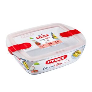 Plat rectangle + couvercle Cook & Heat 23 x 15 cm Pyrex [Noir]