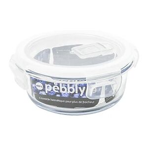 Boîte ronde en verre 400ml Pebbly [Bleu]