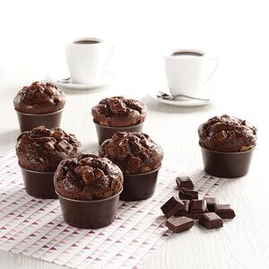 6 moules a muffin individuels Gobel [Marron]