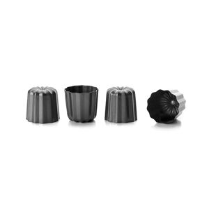 Set de 4 moules caneles acier antiadherent 6 cm Ibili []