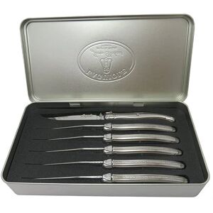 Coffret 6 couteaux a steak Laguiole inox Jean Dubost [Gris metallise]