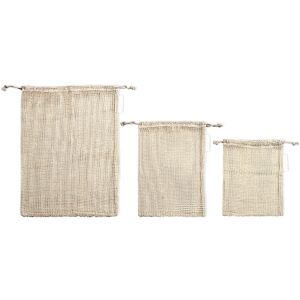 Set de 3 filets pour fruits et legumes en coton Livoo [Bois]