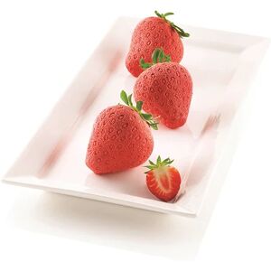 Moule silicone 3D 6 mini gateaux fraise Silikomart [Gris]