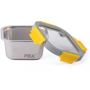 Boîte de conservation en inox carree 600 ml compatible micro-ondes Pika []