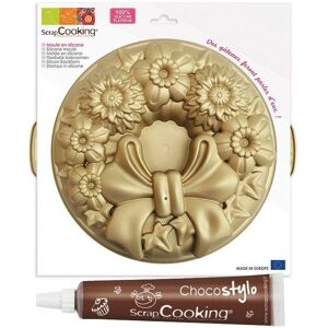 Moule a gateau silicone couronne + 1 Stylo chocolat Scrapcooking