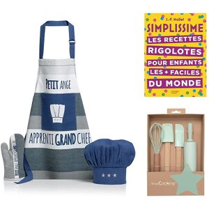 Lot ensemble de cuisine pour enfant, set d'ustensiles et livre recettes rigolotes []